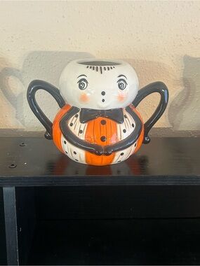 Cute Johanna Parker Halloween Mug- Orange, Black, White Spider